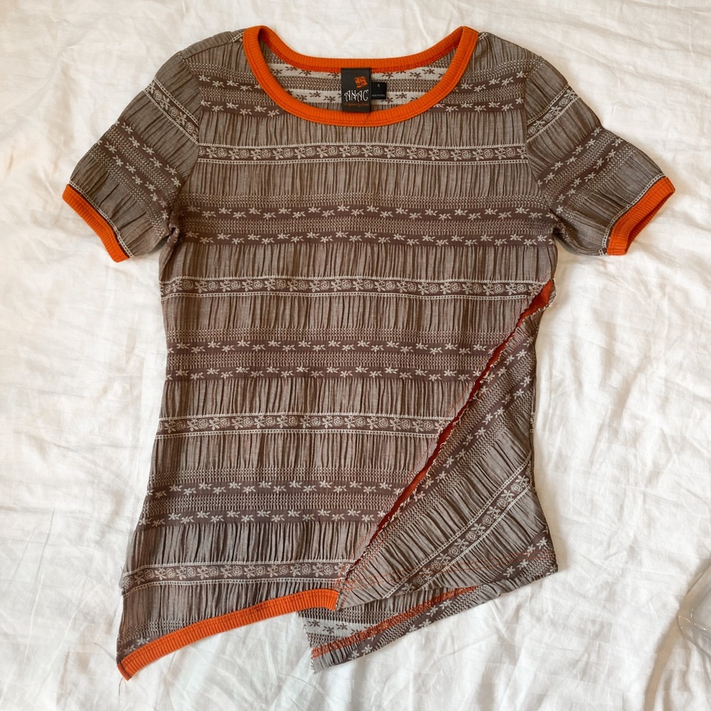 Y2K Asymmetrical Shirt
